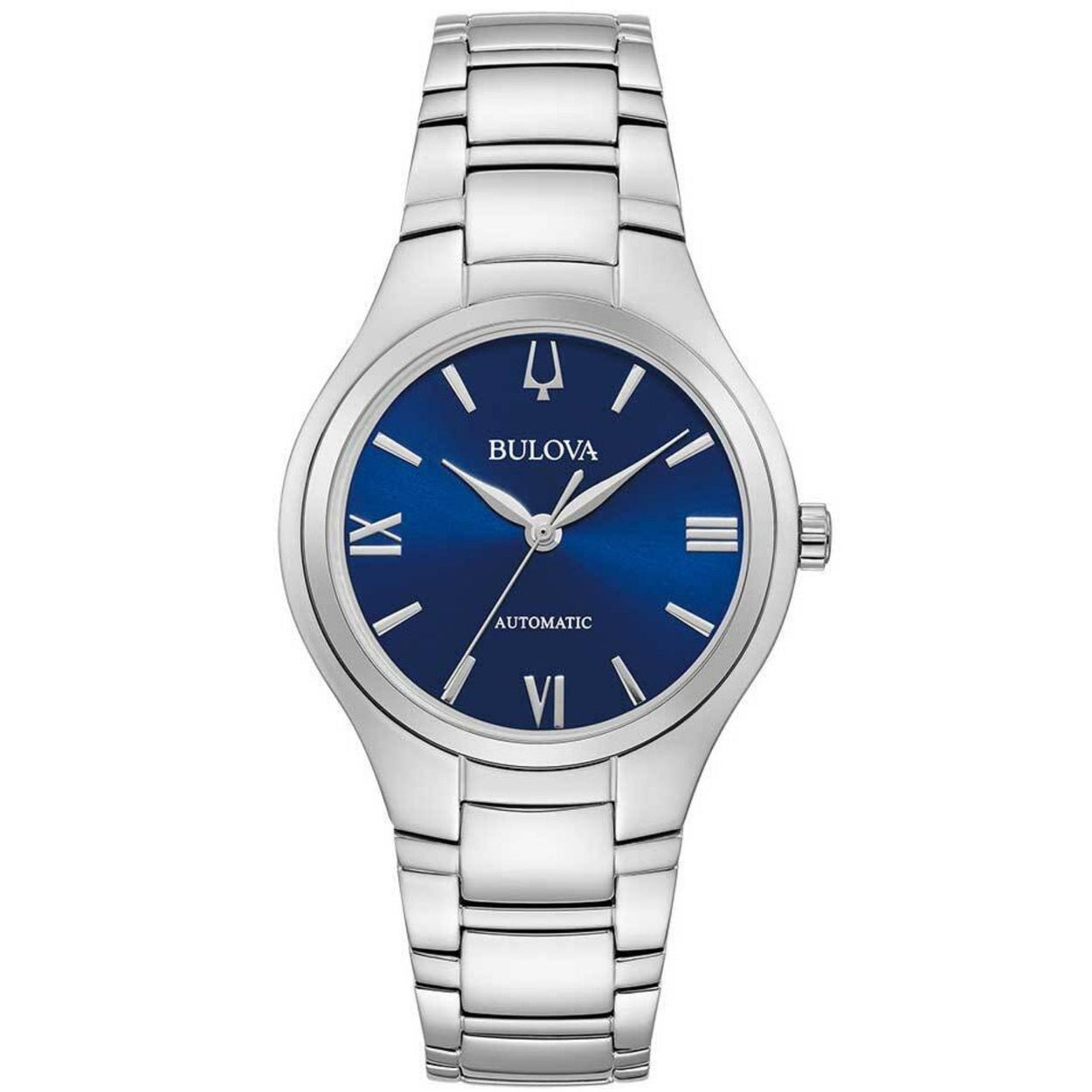 Bulova Sutton 96L319 analog damklocka med blå urtavla och armband i rostfritt stål