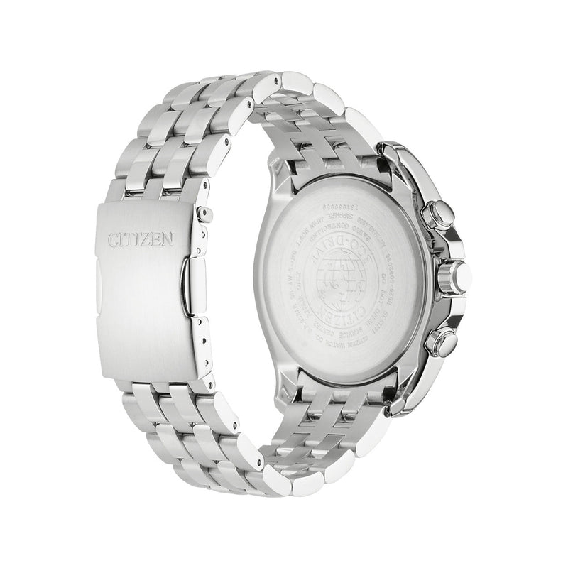 Citizen Radio Controlled AT9030-55L analog herrklocka med blå urtavla och armband i rostfritt stål