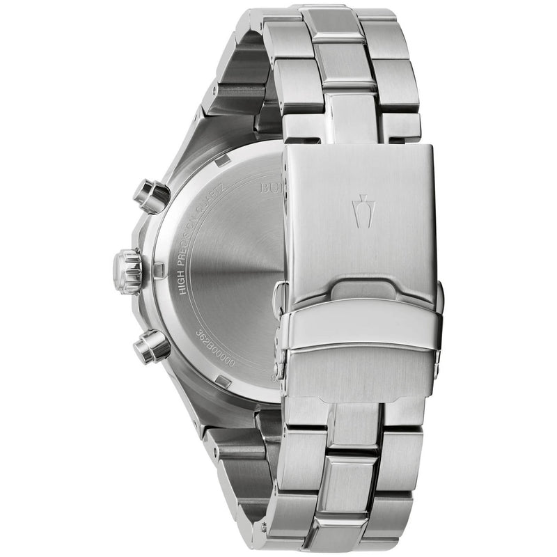 Bulova Classic 96B408 analog herrklocka med silver urtavla och armband i rostfritt stål