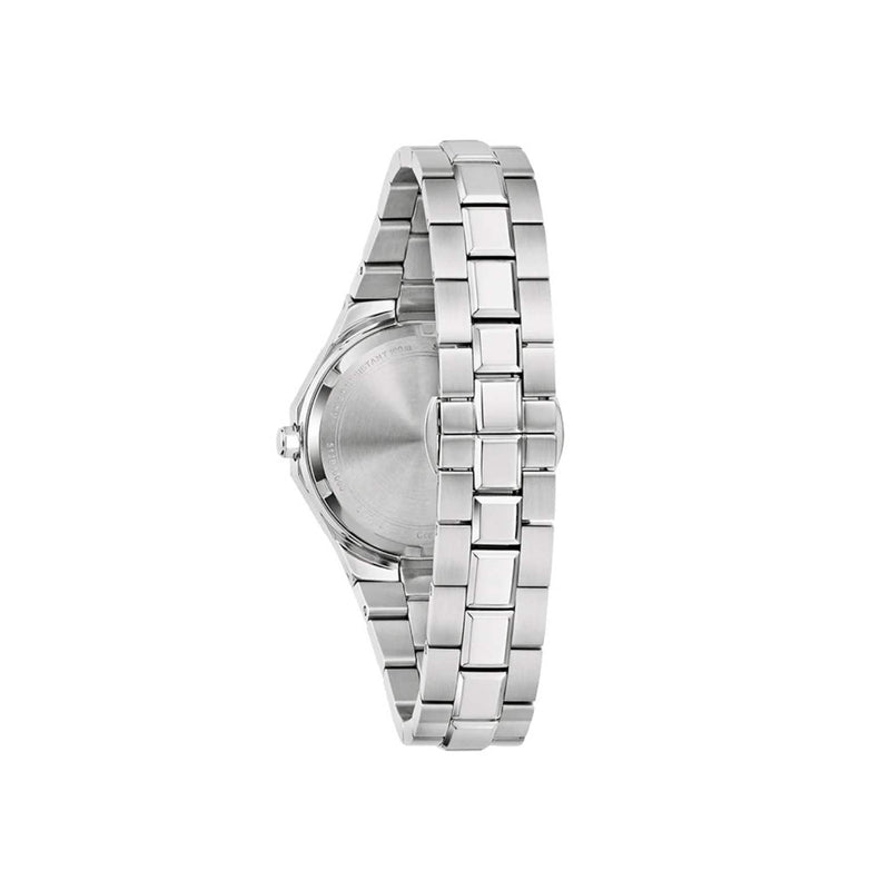 Bulova Classic 96M169 analog damklocka med blå urtavla och armband i rostfritt stål