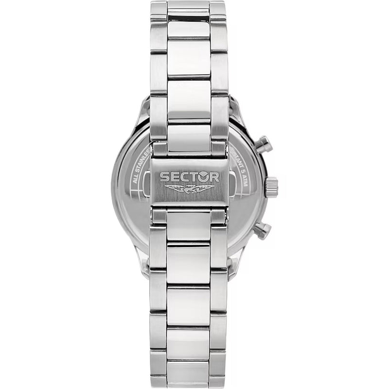 Sector 270 Kronograf R3253578018 analog herrklocka med blå urtavla och armband i rostfritt stål