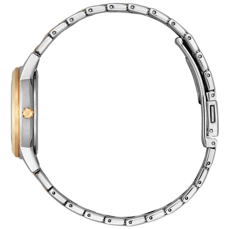 Citizen Eco-Drive Classic FE1246-85A analog damklocka med vit urtavla och armband i rostfritt stål