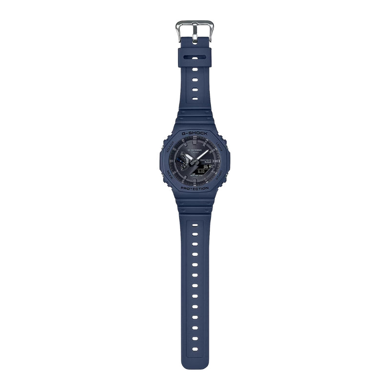 Casio G-Shock GA-B2100-2AER analog herrklocka med svart urtavla och armband i resin