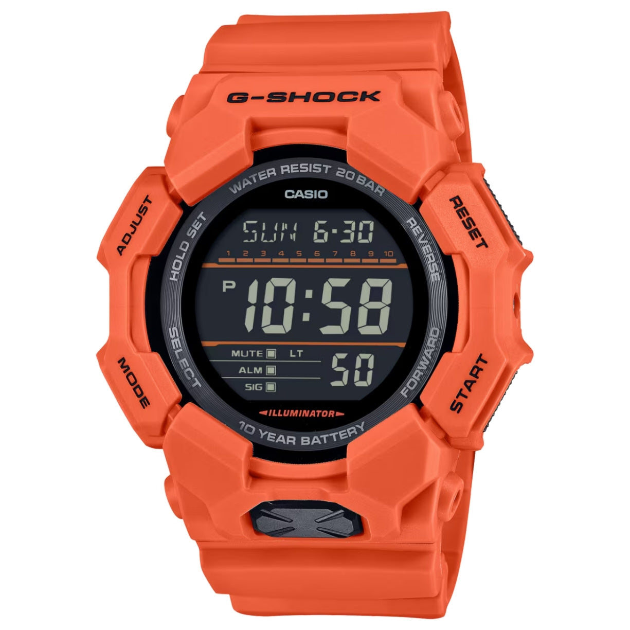 Casio G-Shock GD-010-4ER analog herrklocka med svart urtavla och armband i resin
