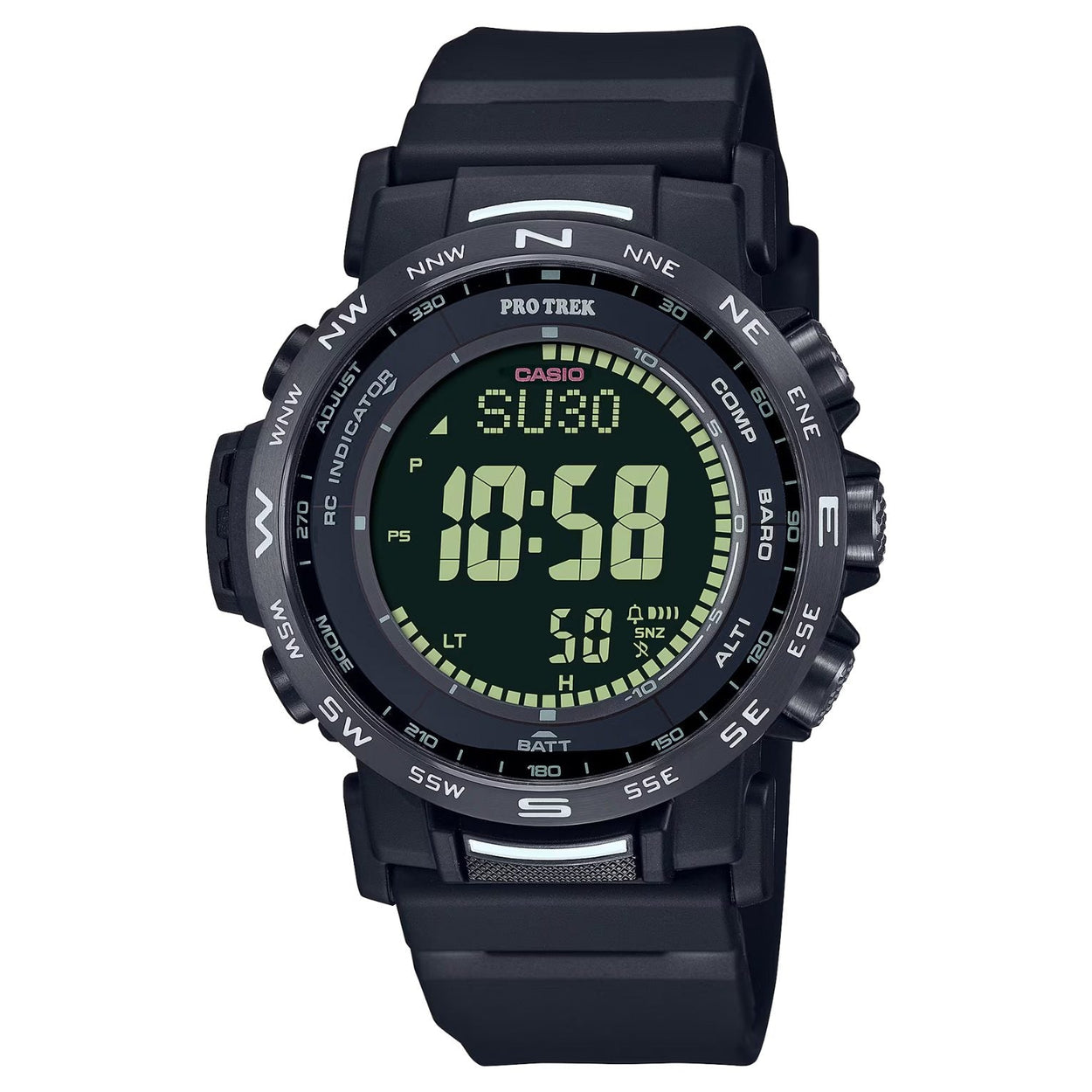 Casio Pro Trek PRW-35Y-1BER digital herrklocka med svart urtavla och armband i resin
