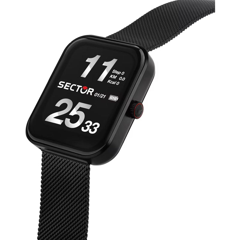 Sector S-03 PRO LIGHT Smartwatch R3251171003 smartwatch herrklocka med svart urtavla och armband i rostfritt stål