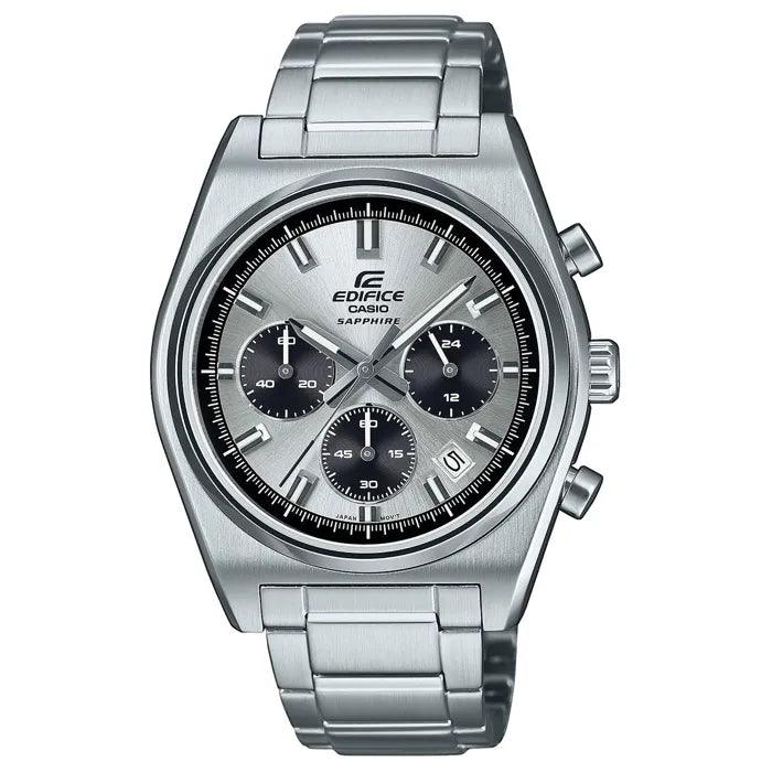 Casio Edifice Chronograph Ø40mm EFB-730D-7AVUEF analog herrklocka med silver urtavla och armband i rostfritt stål