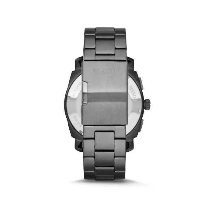 Fossil Machine Ø45mm FS4931 analog herrklocka med svart urtavla och armband i rostfritt stål