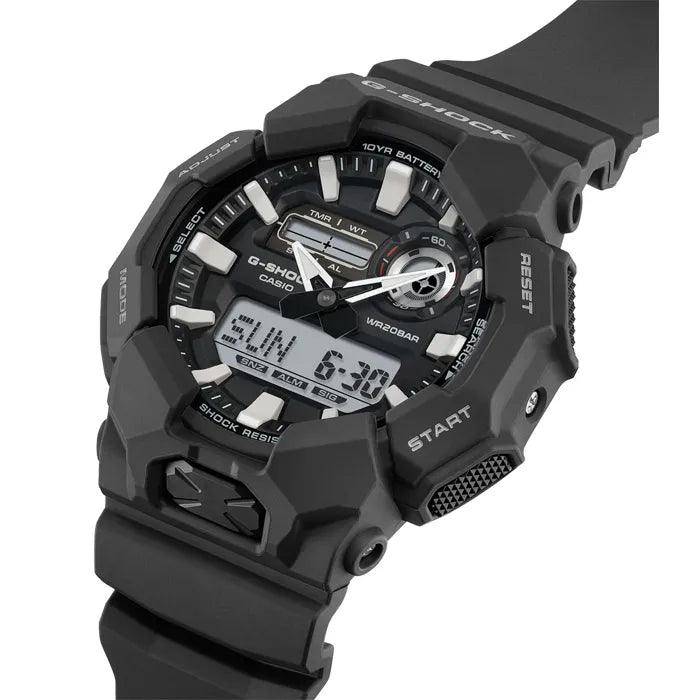 Casio G-Shock GA-010-1AER ana-digi herrklocka med svart urtavla och armband i resin