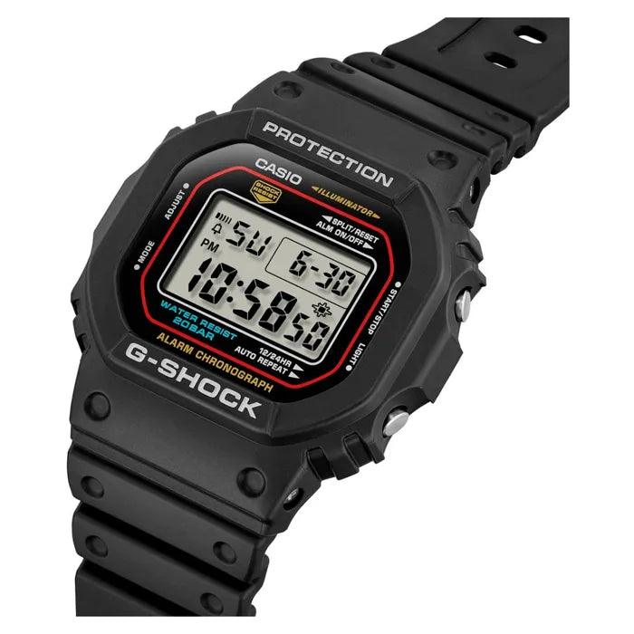 Casio G-Shock Digital DW-5600RL-1ER digital herrklocka med svart urtavla och armband i resin