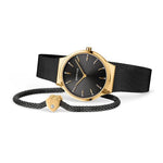 Bering Claasic 12131-132-GWP analog damklocka med svart urtavla och armband i rostfritt stål