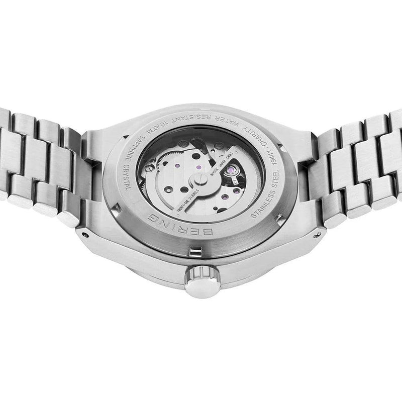 Bering Automatic 19441-Charity analog herrklocka med blå urtavla och armband i rostfritt stål