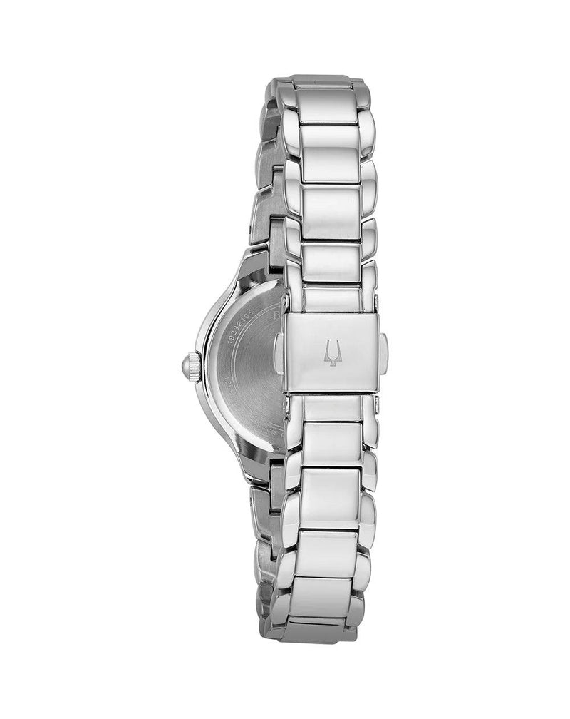 Bulova Classic 96L215 analog damklocka med silver urtavla och armband i rostfritt stål