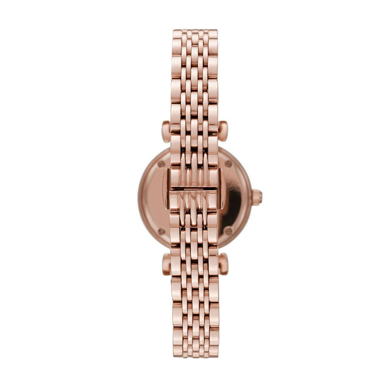 Emporio Armani AR11316 analog damklocka med vit urtavla och armband i rostfritt stål