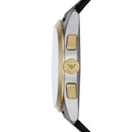 Emporio Armani AR11498 analog herrklocka med silver urtavla och armband i läder