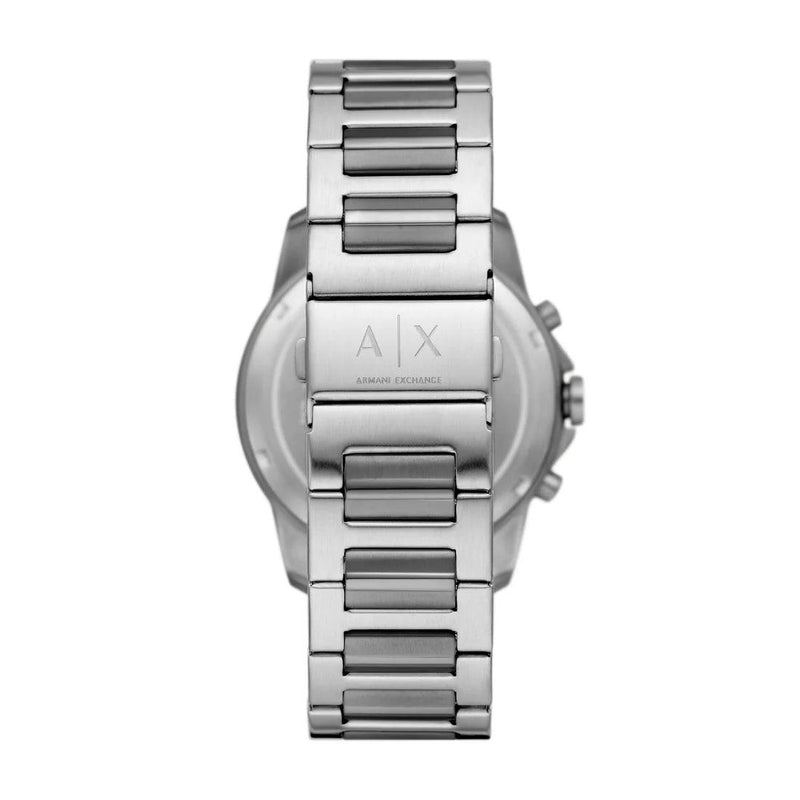 Armani Exchange Banks AX1745 analog herrklocka med grå urtavla och armband i rostfritt stål