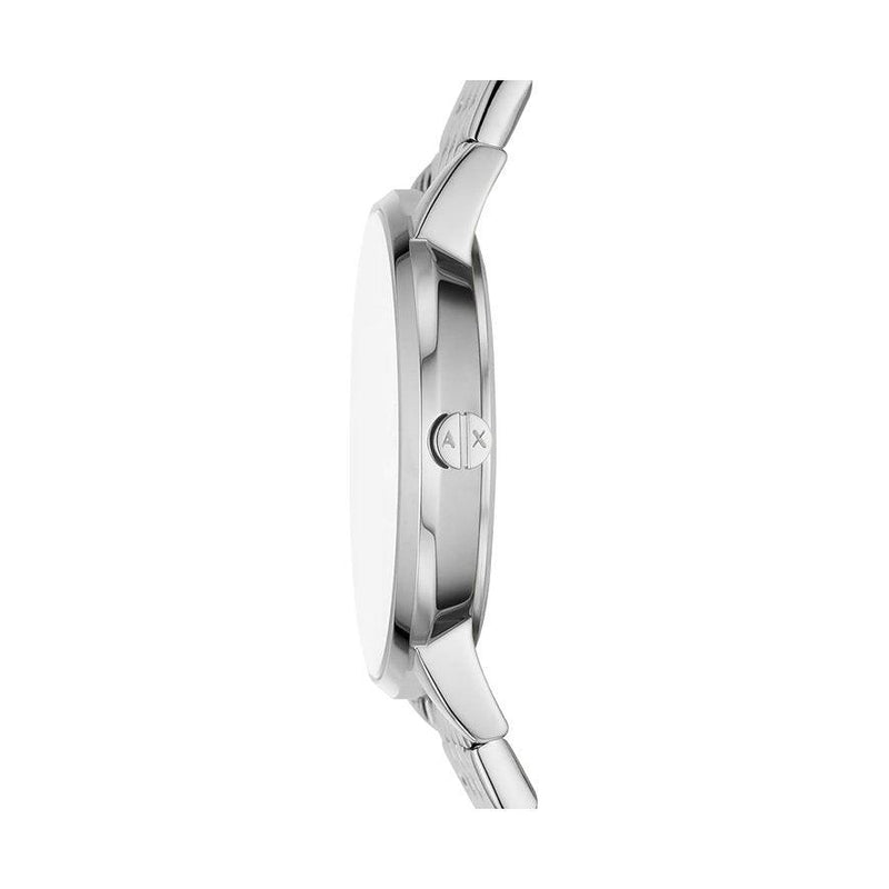 Armani Exchange AX5578 analog damklocka med silver urtavla och armband i rostfritt stål