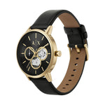 Armani Exchange Cayde Giftset AX7146SET analog herrklocka med svart urtavla och armband i läder