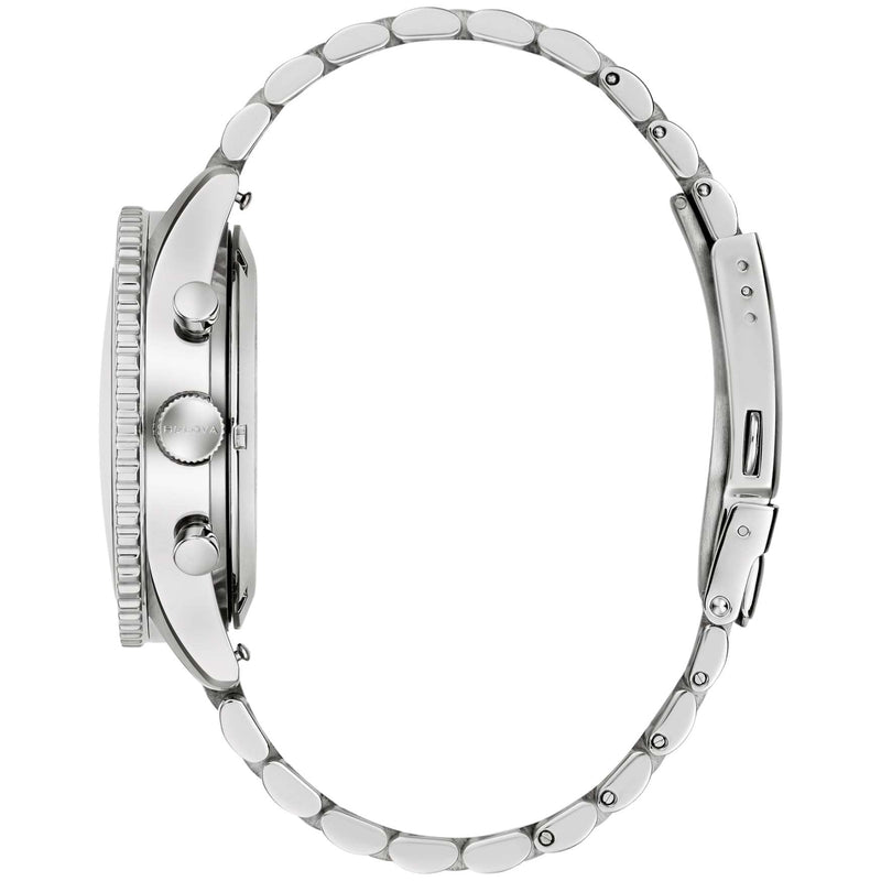 Bulova Marine Star 98B451 analog herrklocka med svart urtavla och armband i rostfritt stål