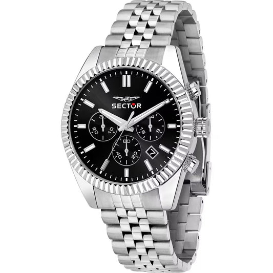 Sector 240 R3273640001 analog herrklocka med svart urtavla och armband i rostfritt stål