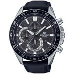 Casio Edifice EFV-620L-1AVUEF analog herrklocka med svart urtavla och armband i silikon