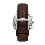 Fossil Neutra Chronograph SET FS6018SET analog herrklocka med mörk blå urtavla och armband i läder