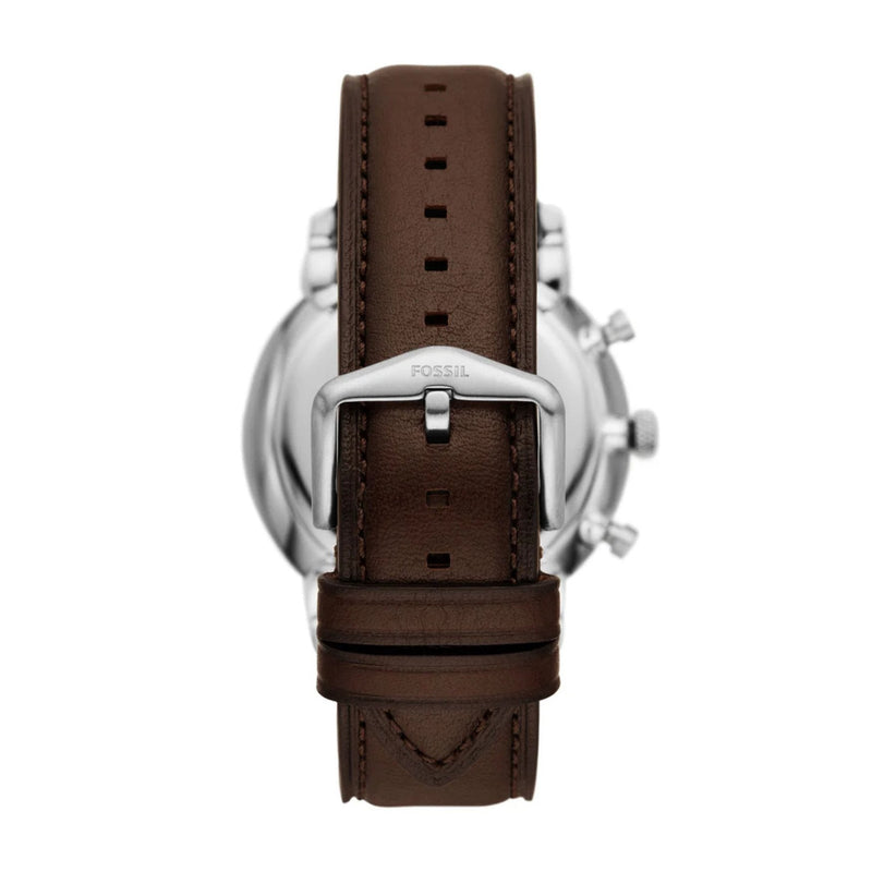 Fossil Neutra Chronograph SET FS6018SET analog herrklocka med mörk blå urtavla och armband i läder