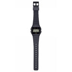 Casio Timeless F-91WB-8AEF digital unisexklocka med svart urtavla och armband i resin