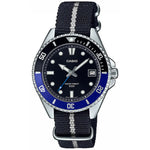 Casio Timeless MDV-10C-1A2VEF analog unisexklocka med svart urtavla och armband i textil