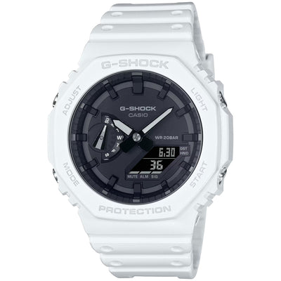Casio G-Shock GA-2100-7AER digital unisexklocka med svart urtavla och armband i resin
