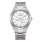 Citizen Super Titanium NJ0180-80A analog herrklocka med vit urtavla och armband i titan
