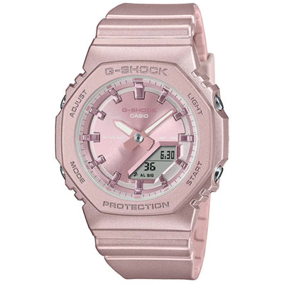 Casio G-Shock GMA-P2100ST-4AER ana-digi damklocka med rosa urtavla och armband i resin