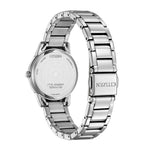 Citizen Eco Drive FE1241-71X analog damklocka med grön urtavla och armband i rostfritt stål