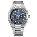 Citizen Eco-Drive Super Titanium CA4610-85L analog herrklocka med blå urtavla och armband i titan