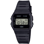 Casio Timeless F-91WB-1AEF digital herrklocka med svart urtavla och armband i resin