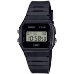 Casio Timeless F-91WB-1AEF digital herrklocka med svart urtavla och armband i resin