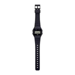 Casio Timeless F-91WB-1AEF digital herrklocka med svart urtavla och armband i resin