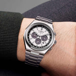 Citizen Eco Drive Super Titanium CA4610-85A analog herrklocka med vit urtavla och armband i titan