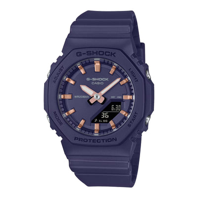 Casio G-Shock GMA-P2100M-2AER analog unisexklocka med blå urtavla och armband i resin
