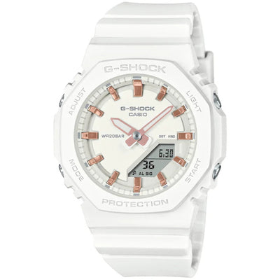 Casio G-Shock GMA-P2100M-7AER ana-digi unisexklocka med vit urtavla och armband i resin