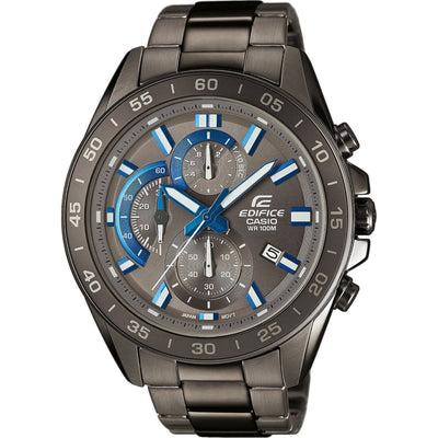 Casio Edifice EFV-550GY-8AVUEF analog herrklocka med grå urtavla och armband i rostfritt stål