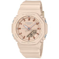 Casio G-Shock Octagon Series GMA-P2100M-4AER analog damklocka med beige urtavla och armband i resin