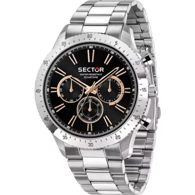 Sector 270 Watch R3253578028 analog herrklocka med svart urtavla och armband i rostfritt stål