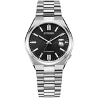 Citizen Tsuyosa automatisk NJ0150-81E analog herrklocka med svart urtavla och armband i rostfritt stål