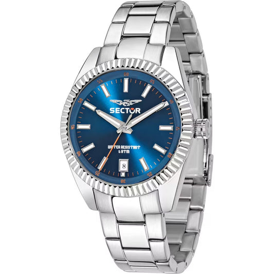 Sector Series 240 R3253476002 analog herrklocka med blå urtavla och armband i rostfritt stål