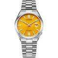 Citizen Tsuyosa automatisk NJ0150-81Z analog herrklocka med gul urtavla och armband i rostfritt stål