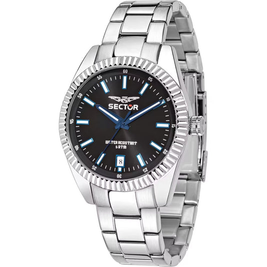 Sector Series 240 R3253476001 analog herrklocka med svart urtavla och armband i rostfritt stål