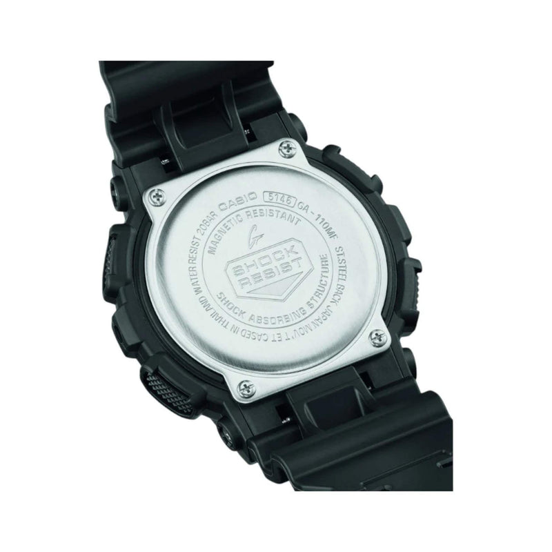 Casio G-Shock GA-110MF-1AER ana-digi herrklocka med svart urtavla och armband i resin
