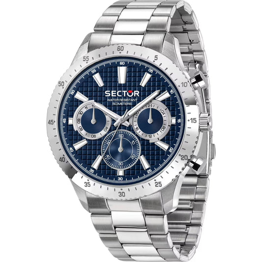 Sector 270 Herrklocka R3253578022 analog herrklocka med blå urtavla och armband i rostfritt stål