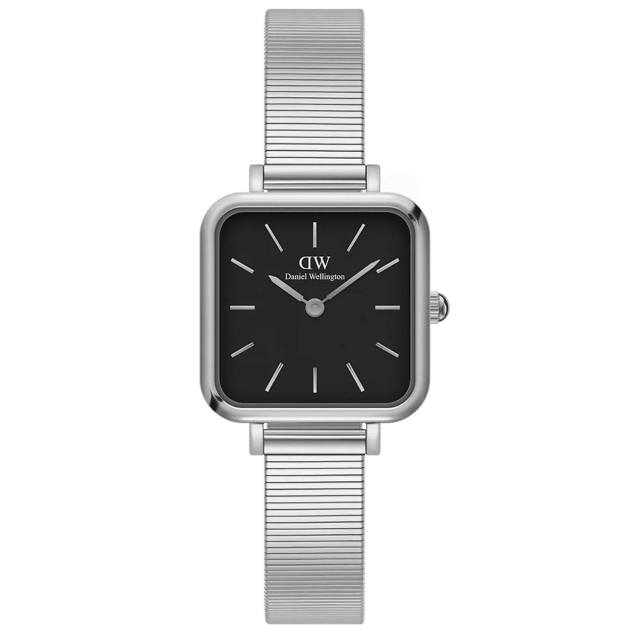 Daniel Wellington Quadro Studio DW00100522 analog damklocka med svart urtavla och armband i rostfritt stål